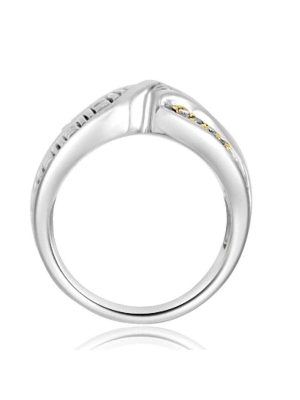 Philip Andre 18K Gold & Sterling  Diamond Ring - Picture 5 of 7